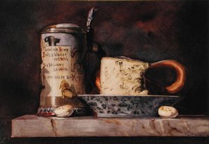 Asetelma Juuston ja Steinin kanssa tekijältä George Thompson Hobbs