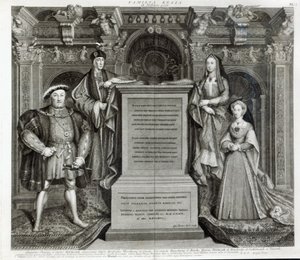 Familia Regia eli Henrik VIII:n perhe, 1742 tekijältä George Vertue