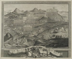 Carberry Hillin taisteluryhmä lähellä Edinburghia vuonna 1567, noin 1738 tekijältä George Vertue