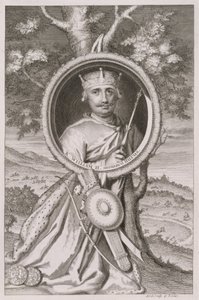 William II "Rufus" (n. 1056-1100) Englannin kuningas vuodelta 1087, taiteilijan kaiverrus (kaiverrus) tekijältä George Vertue
