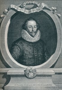 William Shakespeare 1564-1616, englantilainen runoilija ja näytelmäkirjailija, 1721, 1913 tekijältä George Vertue