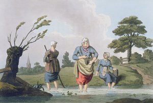 Leech Finders, teoksesta "Yorkshiren puku", kaiverrettu Robert Havell (1769-1832) 1814