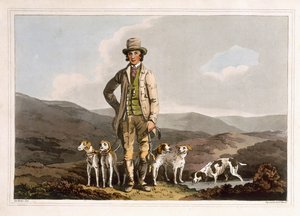 The Dog Breaker, kaiverrus Robert Havell Vanhin, julkaissut 1814 Robinson and Son, Leeds tekijältä George Walker