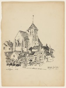 Kirkko Montigny-Sur-Loingissa, Ranskassa, Travel Sketch tekijältä George Washington Maher
