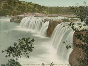 Putoukset Tugela-joella lähellä Colensoa, Natal, n. 1900 (fotomekaaninen tuloste)