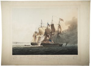Hänen Majesteettinsa laiva Shannon vangitsee amerikkalaisen fregatin Chesapeaken, 1813