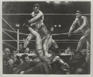 Dempsey ja Firpo tekijältä George Wesley Bellows