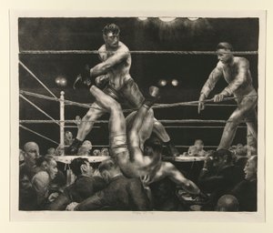 Dempsey ja Firpo tekijältä George Wesley Bellows