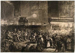Vaalien yö Times Square tekijältä George Wesley Bellows