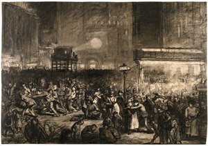 Vaalien yö Times Squarella tekijältä George Wesley Bellows