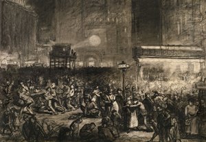 Election Night Times Square, 1906. tekijältä George Wesley Bellows