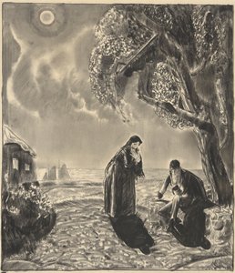 Figuurit Moonlightissa tekijältä George Wesley Bellows