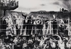 Esittelyssä Georges Carpentier, 1921 tekijältä George Wesley Bellows