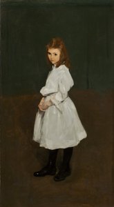 Pieni tyttö valkoisessa Queenie Burnett, 1907. tekijältä George Wesley Bellows