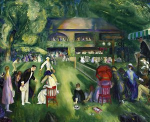 Realismi: Tennis at Newport par Bellows, George (1882-1925) tekijältä George Wesley Bellows