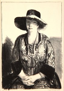 Musta hattu, 1921 tekijältä George Wesley Bellows