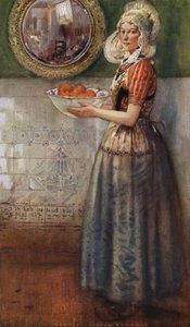 The Bowl of Oranges (väri litho) tekijältä George Wharton Edwards