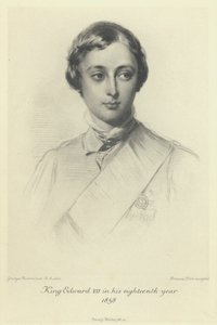 Walesin prinssi, tuleva kuningas Edward VII, 18. vuotiaana 1858 tekijältä George after Richmond