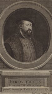 Hernan Cortes, espanjalainen valloittaja tekijältä George after Vertue