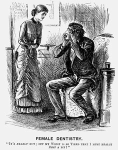 "Naisten hammaslääketiede", 1879 tekijältä George du Maurier