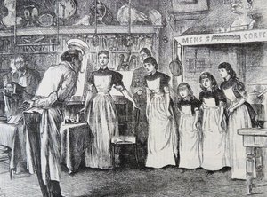Kouluhuone sellaisena kuin sen pitääkin olla tekijältä George du Maurier