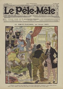 Le comite electoral. Le Pele-Mele -lehden kuvitus, 1906.