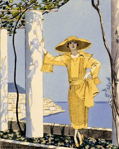 Amalfi, Worthin kuva naisesta keltaisessa mekossa tekijältä Georges Barbier