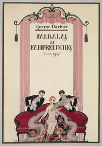 Kansi Falbalas et Fanfreluchesista, almanakka vuodelta 1925, George Barbier (1882-1932), Ranska, 1900-luku tekijältä Georges Barbier