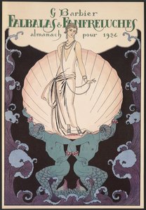 Falbalas et Fanfreluches, Almanakka vuodelle 1924, etukansi, George Barbier, painatus tekijältä Georges Barbier