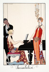 Loitsu teoksesta "Falbalas and Fanfreluches, Almanac of Present, Past and Future Modes" tekijältä Georges Barbier