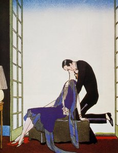 Tuli, George Barbierin (1882-1932) litografia, teoksista Falbalas et Fanfreluches, Almanach des Modes Presentes, Passees et Futures tekijältä Georges Barbier