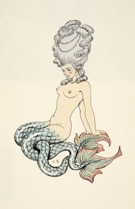 Mermaid, Pierre Choderlos de Laclosin (1741-1803) "Les Liaisons Dangereuses" -julkaisusta, pub. 1934 (stensiiliprintti)