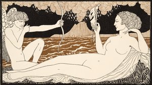 Persoonat de Comedie, yksityiskohta etukannessa, pub. 1922 (pochoor print) tekijältä Georges Barbier
