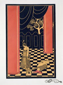 Tamara Karsavina (1885-1978) nimiroolissa "Thamar" tekijältä Georges Barbier