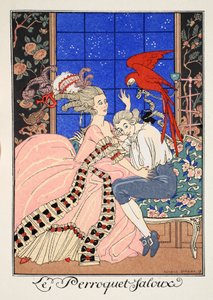 Mustasukkainen papukaija tekijältä Georges Barbier