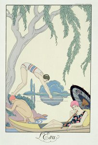 Vesi, "Falbalas and Fanfreluches, Almanac of Present, Past and Future Modes" tekijältä Georges Barbier