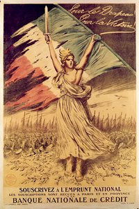 Ranskan ensimmäisen maailmansodan juliste, joka kannustaa ostamaan sotaobligaatioita, 1917