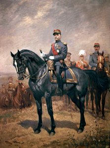Marsalkka Ferdinand Fochin muotokuva hevosella