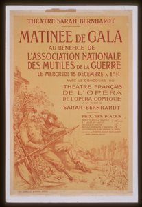 Gaalaaamu National Association of War Crippled Sarah Bernhardt -teatterin hyväksi tekijältä Georges Clairin