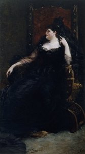 Oopperalaulaja Gabrielle Kraussin muotokuva 1842-1906, 1883. tekijältä Georges Clairin