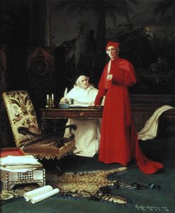 Inspiraatiota etsimässä (öljy paneeliin) tekijältä Georges Croegaert