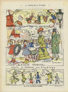 Keskipaaston kulkue. Kuvitus Le Rirelle