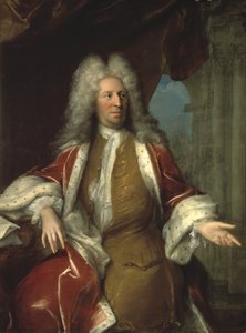 Nicodeme Tessin nuorempi, ruotsalainen arkkitehti - kreivi Nicodemus Tessin nuorempi (1654-1728), kirjoittanut Desmarees, George (1697-1776). öljy kankaalle