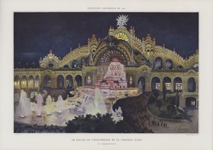 Palais de lElectricite ja Chateau de lEau Champ de Marsilla, Exposition Universelle 1900