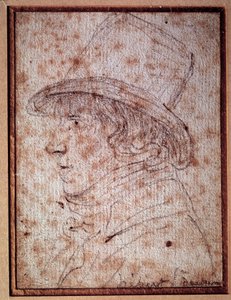 Muotokuva Jacques Hebertistä (1757-1794), toimittaja ja vallankumouksellinen poliitikko, "" isä Duchesne" -sanomalehden perustaja. Piirustus Gabriel