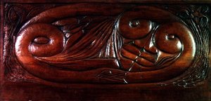 Existence, puinen sänkypaneeli, n.1894 (puu)