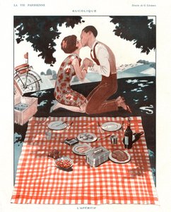 "Bucolic", kuvitus "La Vie Parisiennen" tekijältä Georges Leonnec
