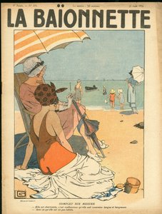 "La Baionnette" -kirjan kansi, Satirical en Colours -teoksen kansi tekijältä Georges Leonnec