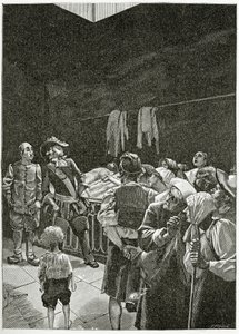 La Morgue - kuvitus Han d’Islandesta, 1800-luku (bw-kaiverrus)