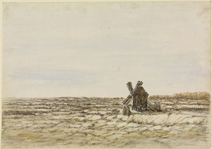 Tuulimylly laajalla kesannolla tekijältä Georges Michel